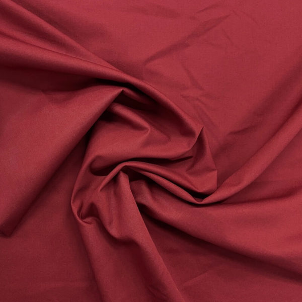 Plain 100% Cotton Poplin - Dark Red | 1st For Fabric