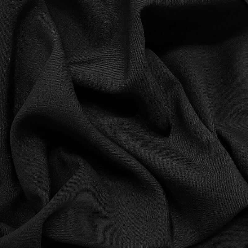 Plain Lightweight 100% Viscose - Black | 1st For Fabric