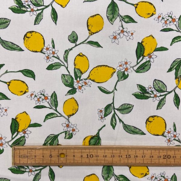 Rose & Hubble 100% Cotton Poplin - Lemons | 1st For Fabric
