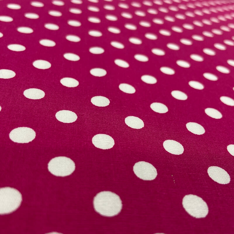 Rose And Hubble 100 Cotton Poplin Dark Pink And White Polka Dots 1st For Fabric