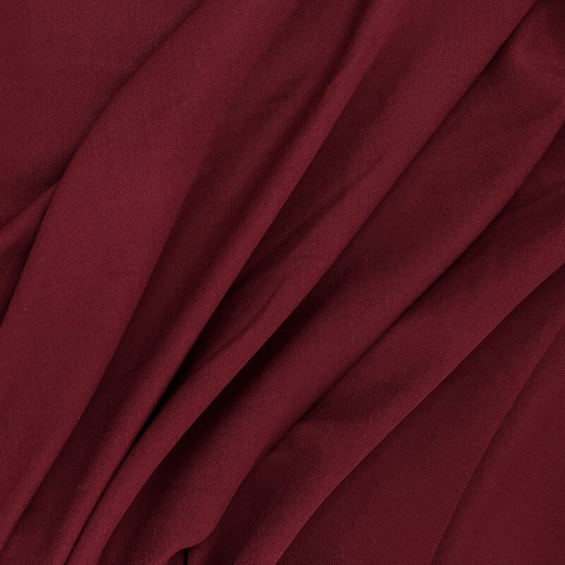 Soft Stretch Viscose Twill Trouser Fabric - Dark Red
