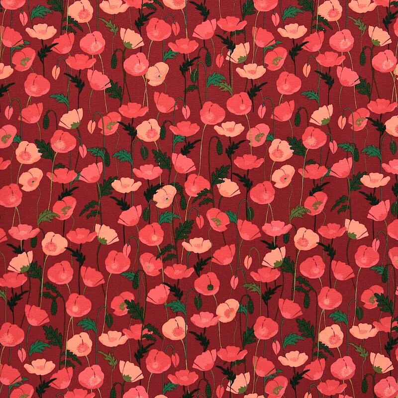 Stof of Denmark Avalana Jersey – Red Poppies | 1st For Fabric